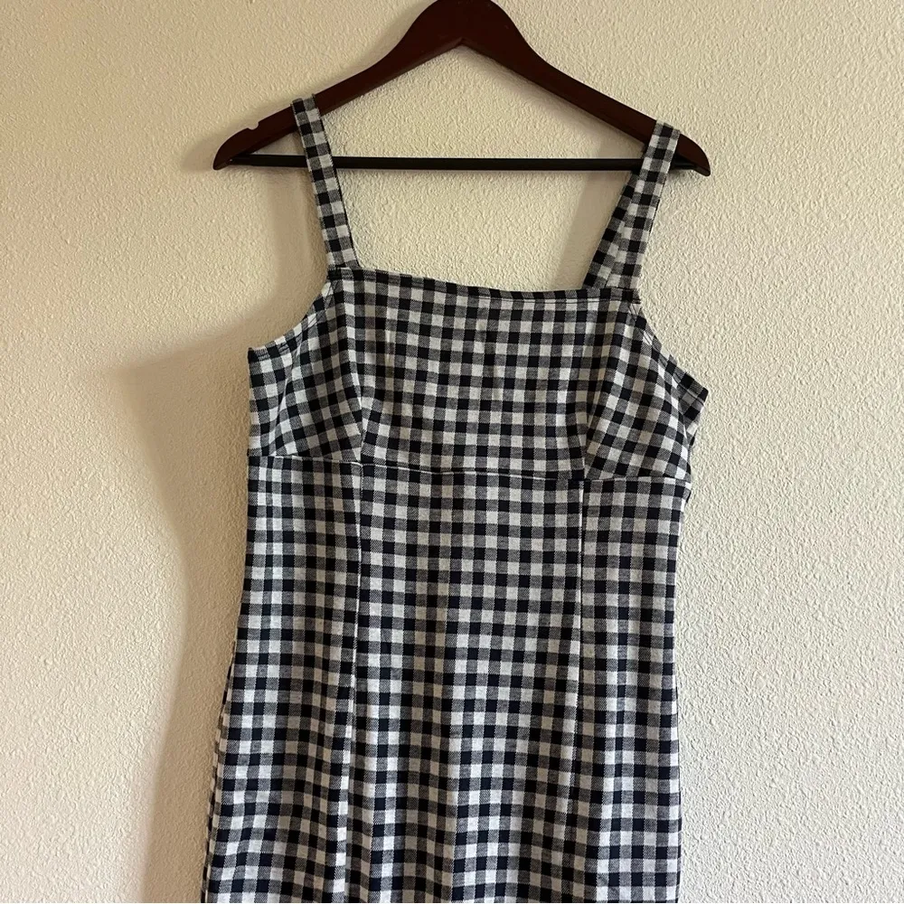 NWOT The General Good Navy & Gray Checkered Size Medium Blue - Image 3