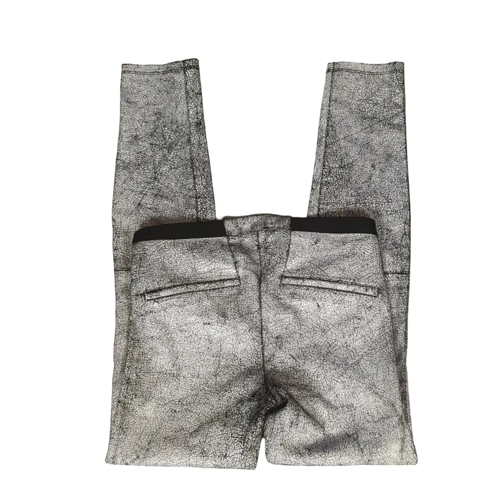 Helmut lang cracked paint lamb leather pull on pants size 0 - Image 4