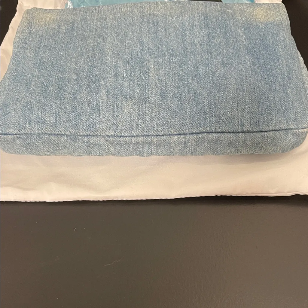 Jimmy Choo ZENA Denim Star-Studded Clutch w COA & Dusty - Image 5