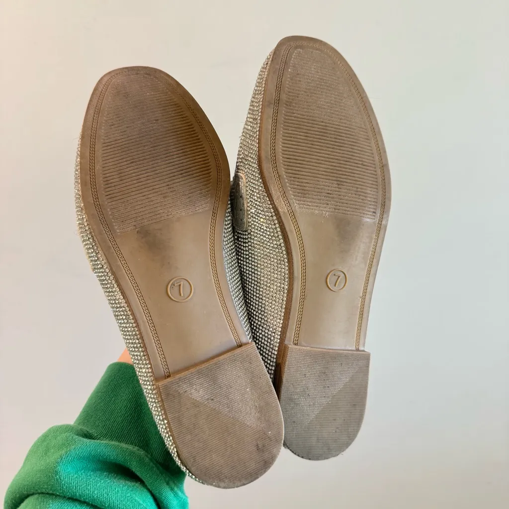 A New Day Laurel Silver Rhinestone Loafers Size 7 - Image 6