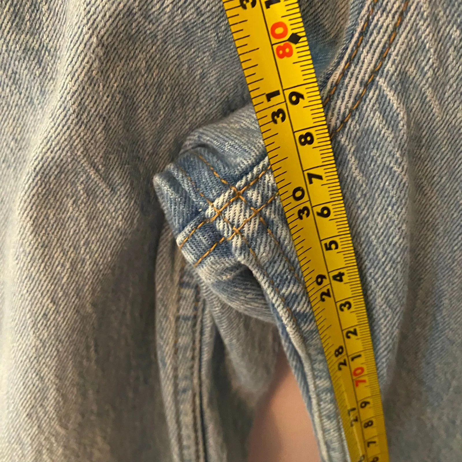 Abercrombie & Fitch The Baggy Low Rise Jeans Light Wash Wide Leg Women's 32 / 14 - Image 11