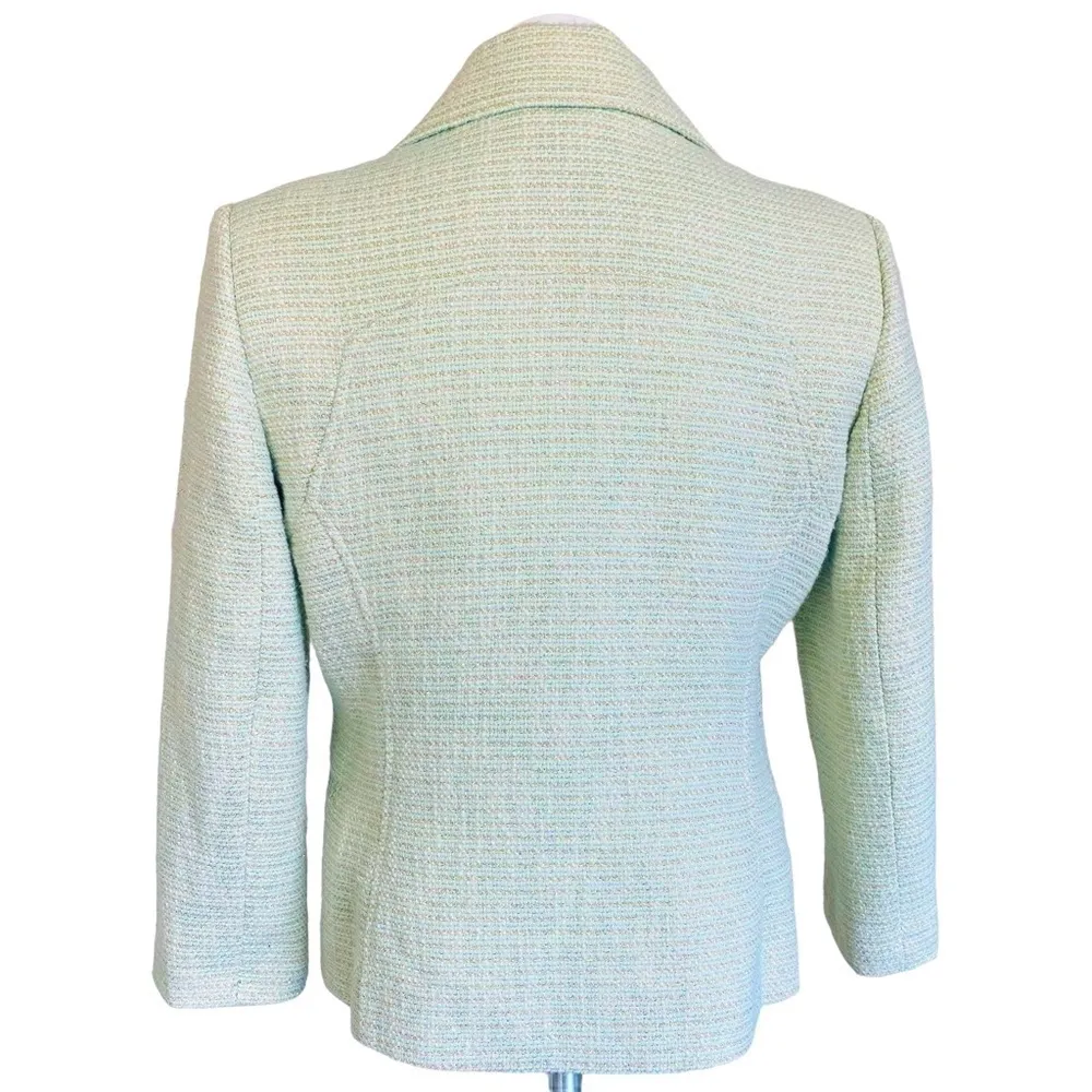 TED BAKER LONDON Mint/Cream/Gold Boucle Jacket Size undefined - Image 5