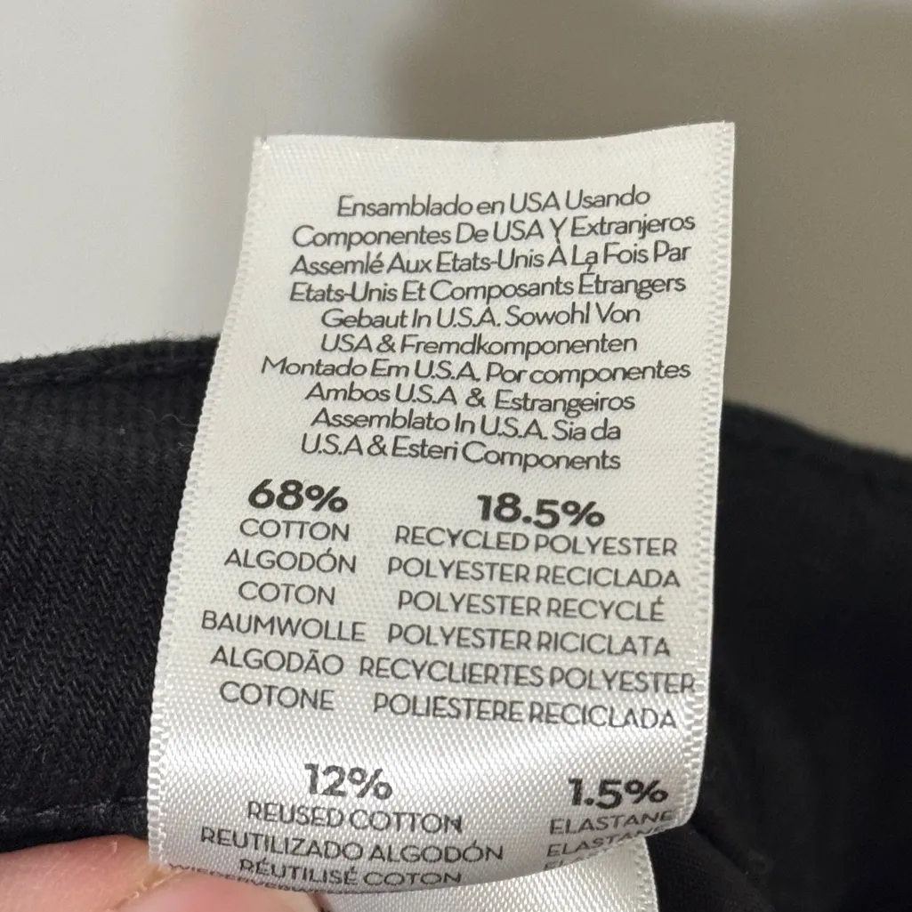 Mother High Waisted Smokin' Double Micro Fray Skirt in Pitch Black Denim Size 29 - Image 11