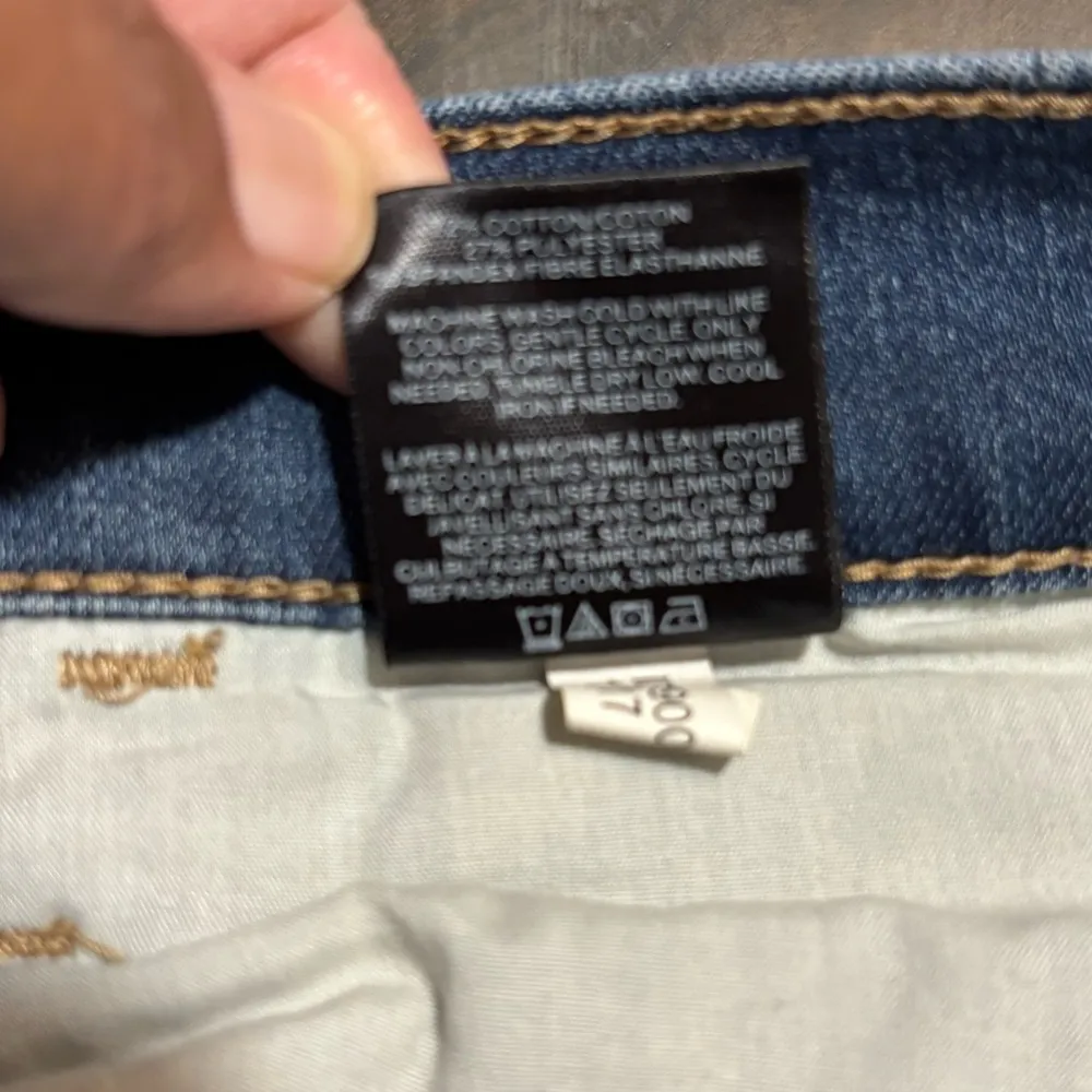 Express Jeans Ankle Leggings Mid Rise Med Wash Embroidered Floral Distressed 12 - Image 7