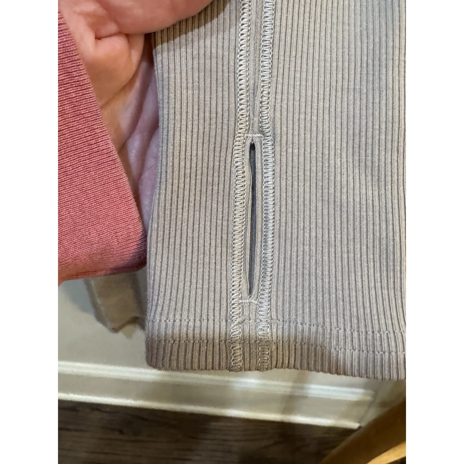 LULULEMON Om and On DRESS Bodycon THUMB HOLES COMFY POCKET BLACK STRETCH Midi XS - Image 8