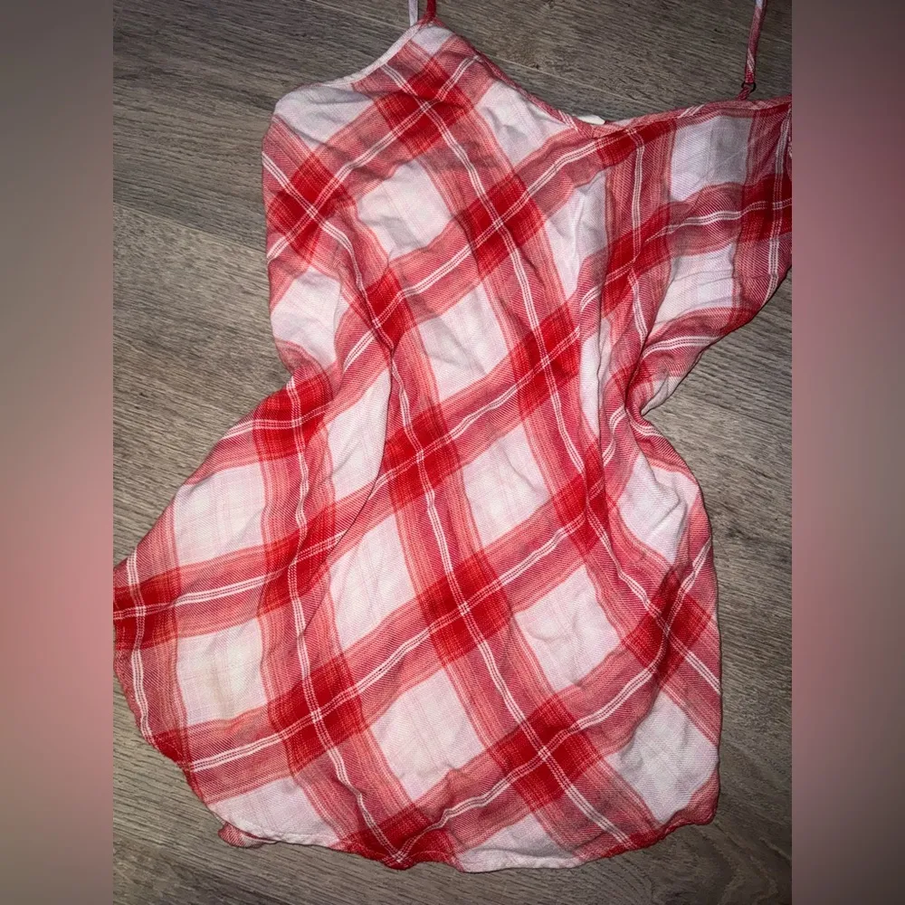 GAP - Red and white Soft plaid Long Cami - Image 2
