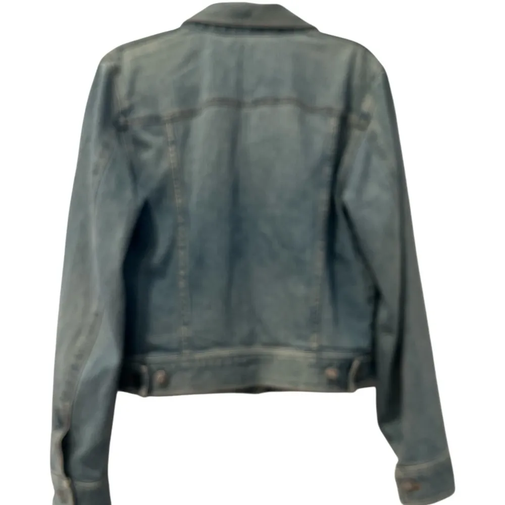 Lauren Jeans Co. Ralph Lauren Classic Denim Button Up Jacket Blue Size Small - Image 3