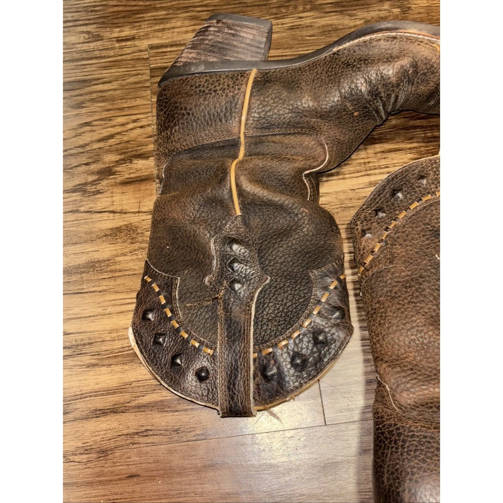 ARIAT Ladies Cowgirl Western Boot Brown distressed  Leather Sz 7.5 - Image 7