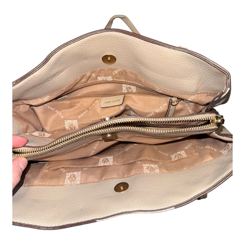 Anne Klein Taupe Shoulder Bag - Image 3