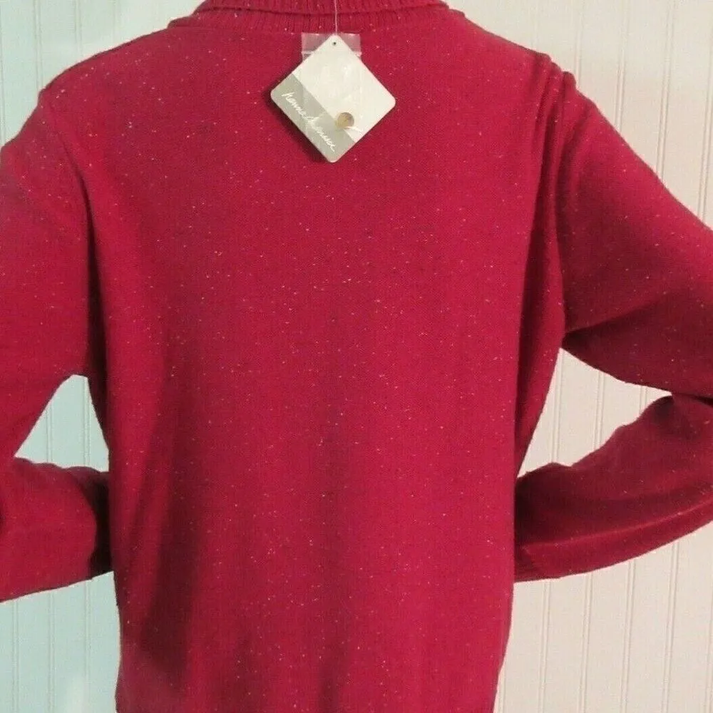 Hanna Andersson red sweater plaid pockets L NWT Red Size L - Image 2