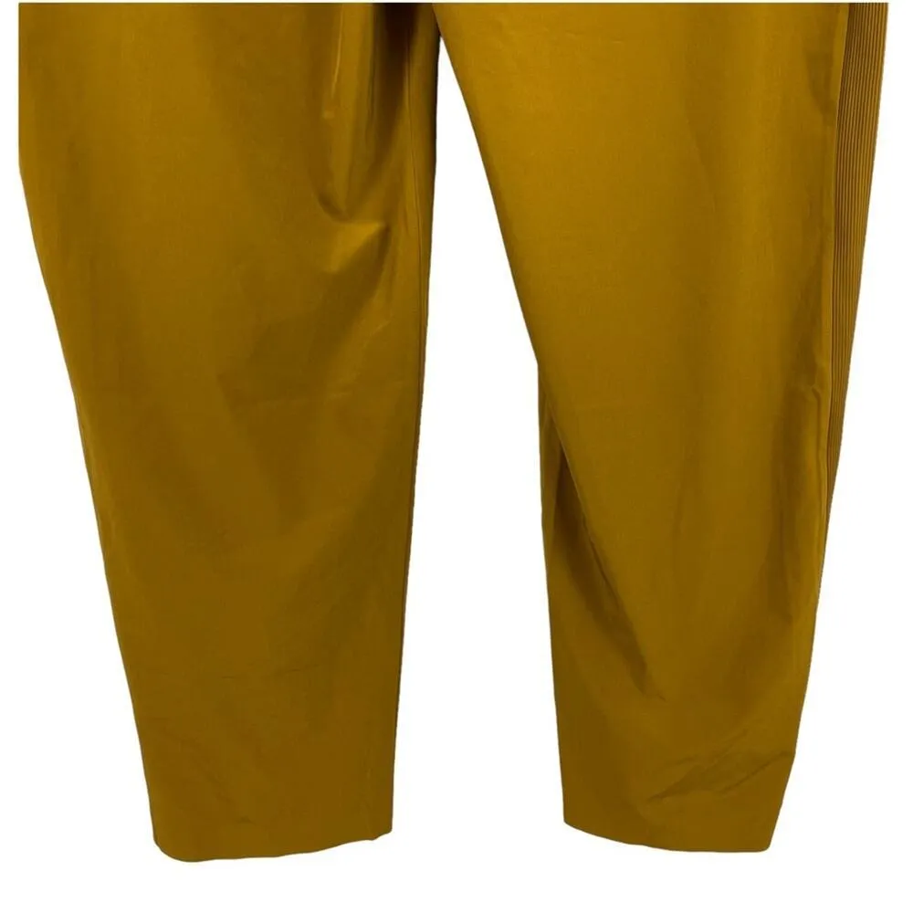 Athleta Brooklyn Ankle Tapered Leg Ribbed Textured Joggers Pant Brass Yellow 16 - Image 11