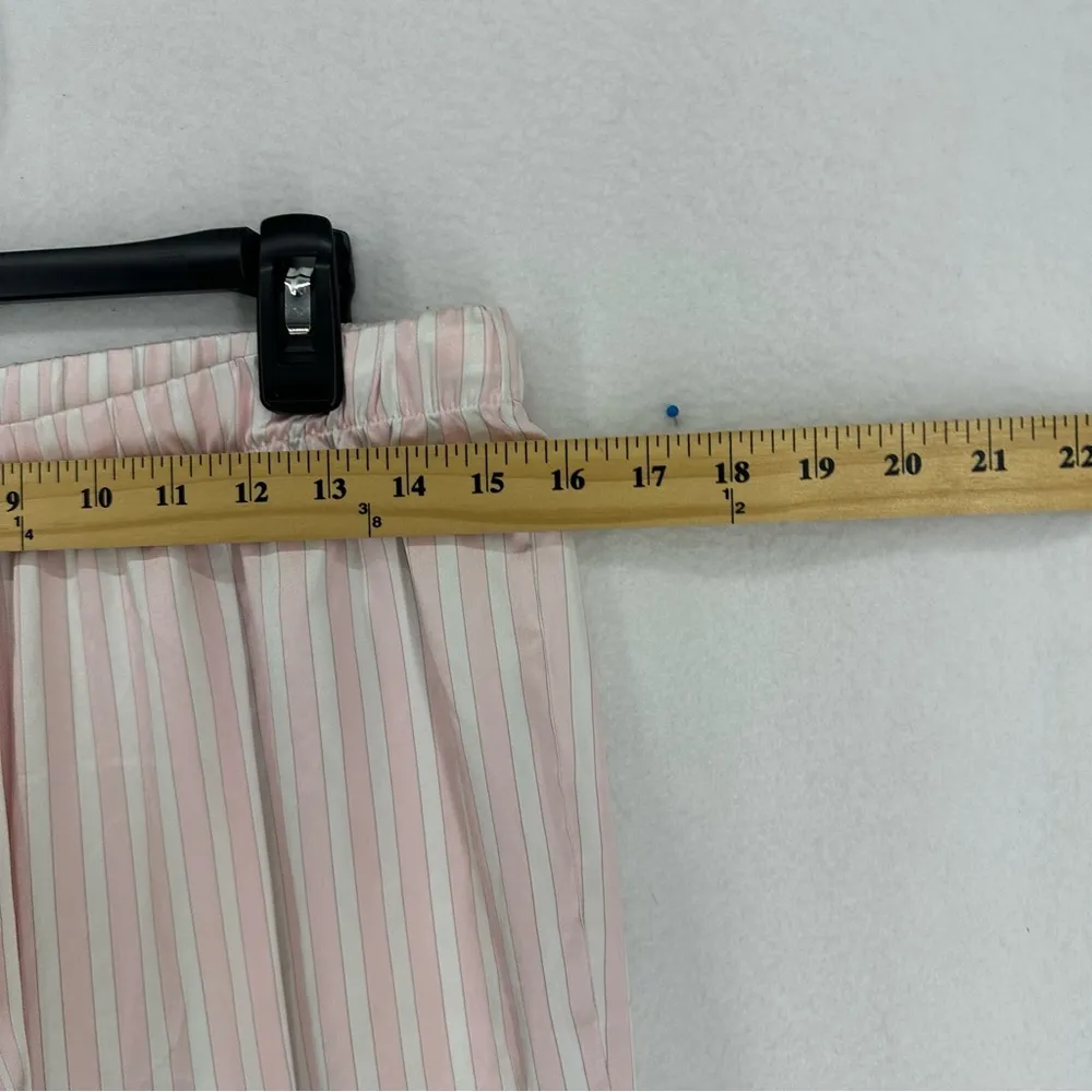 Victoria’s Secret Glazed Satin Long Pajama Set Striped Medium Pink - Image 13