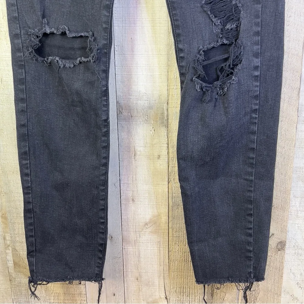 Aeropostale Size 6R Super High Rise Black Denim Curvy Jeggings with Butt… - Image 4