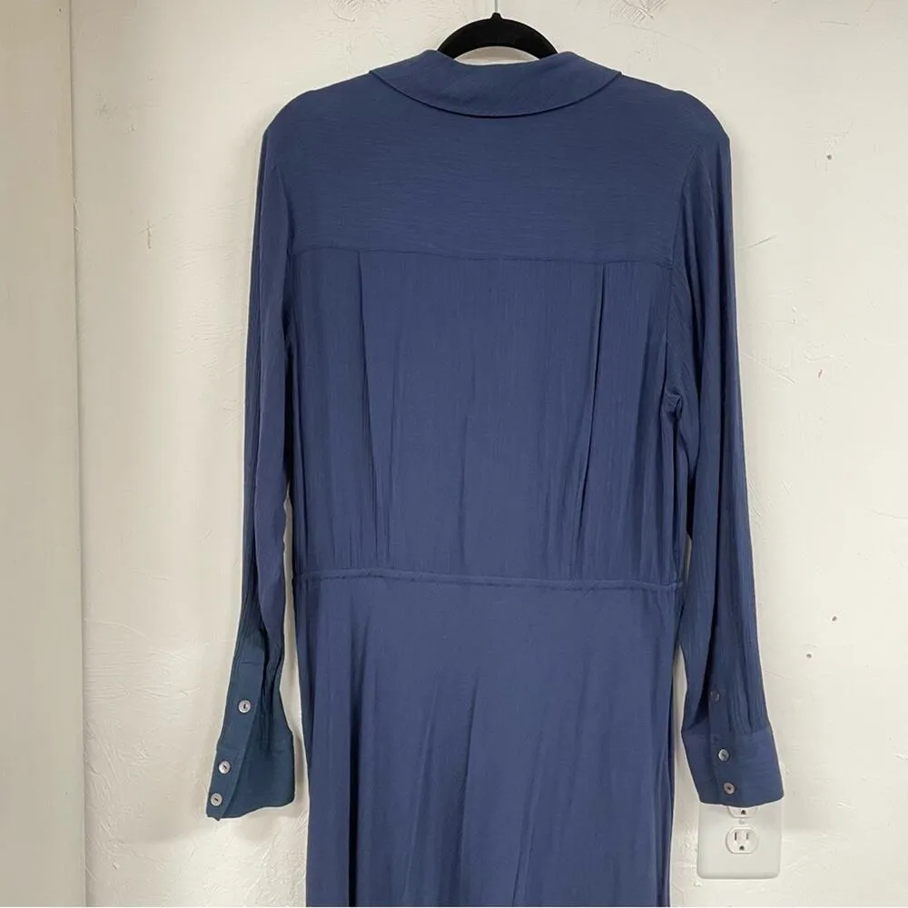 Soft Surroundings Blue Long Sleeve Maxi Dress M - Image 8