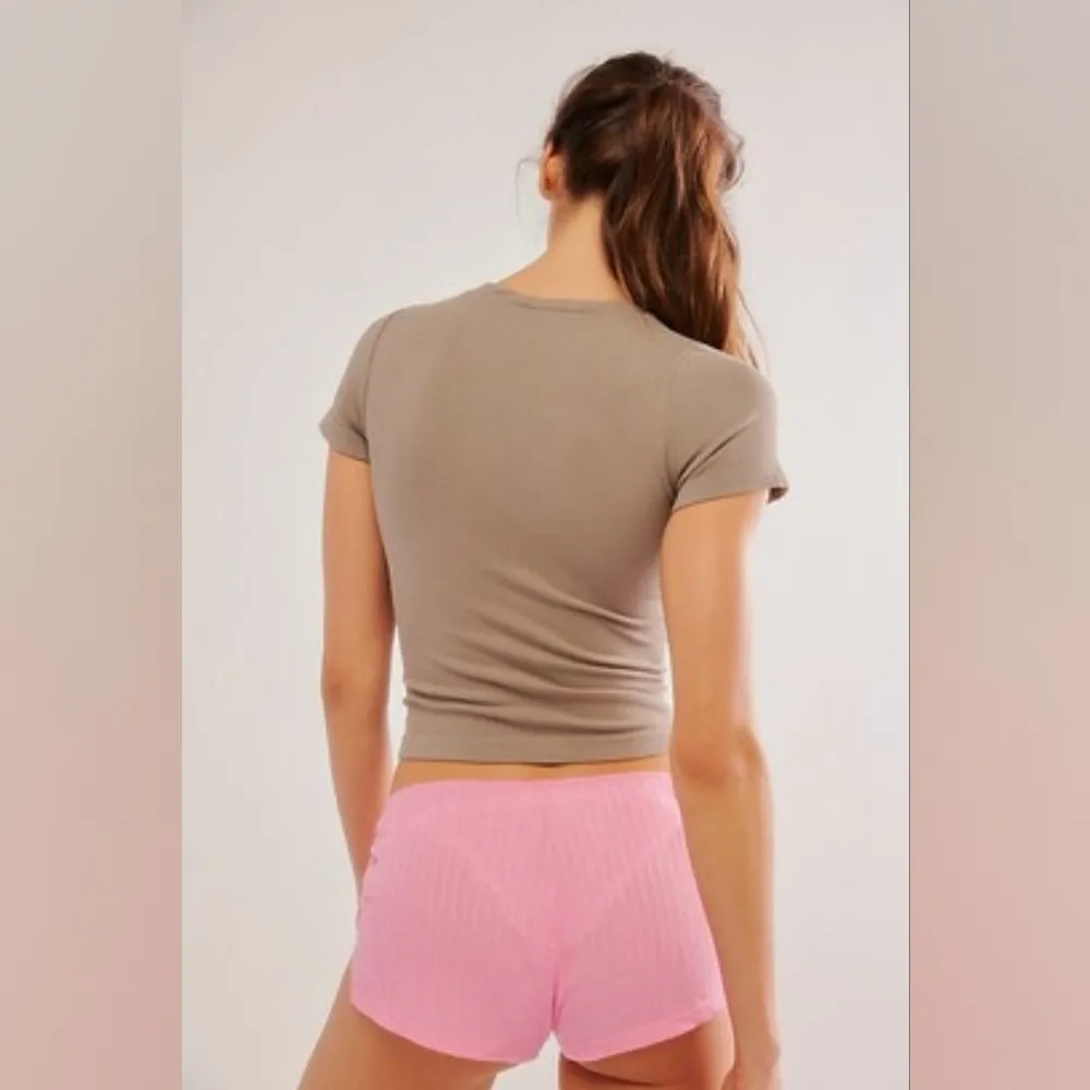 NWT Free People Rose Garden Micro Shorts in Pink/Rose Size L - Image 2