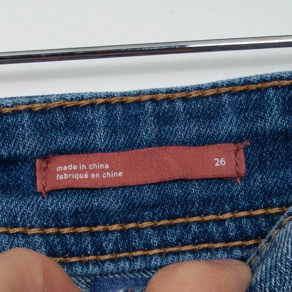 Anthropologie Pilcro Slim Boyfriend Crop Denim Jeans Bohemian Preppy Womens‎ 26 - Image 6