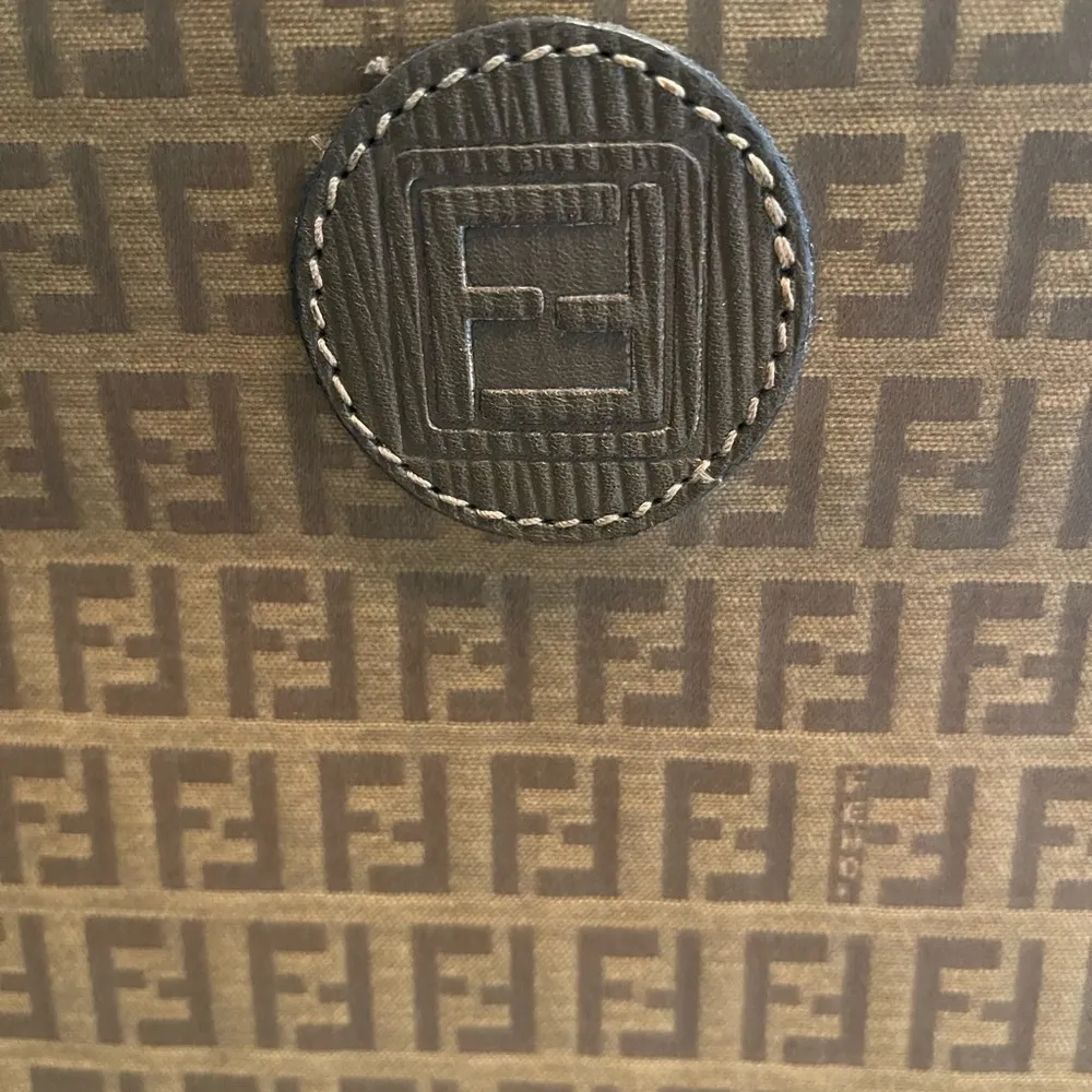 Vintage *RARE* Fendi Brown Monogram FF Zucca Crystal Coated Canvas Trunk Display - Image 2