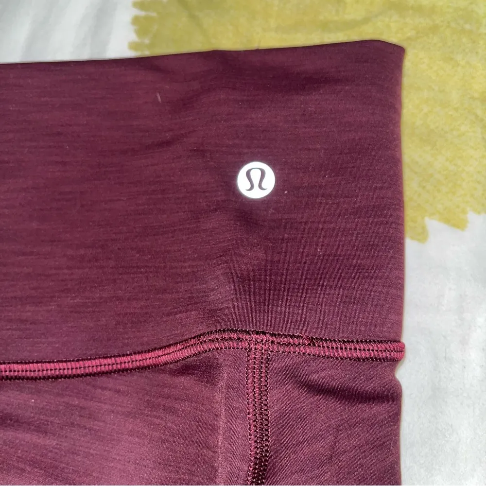 Lululemon wunder train 25” leggings heathered maroon size 4 - Image 4