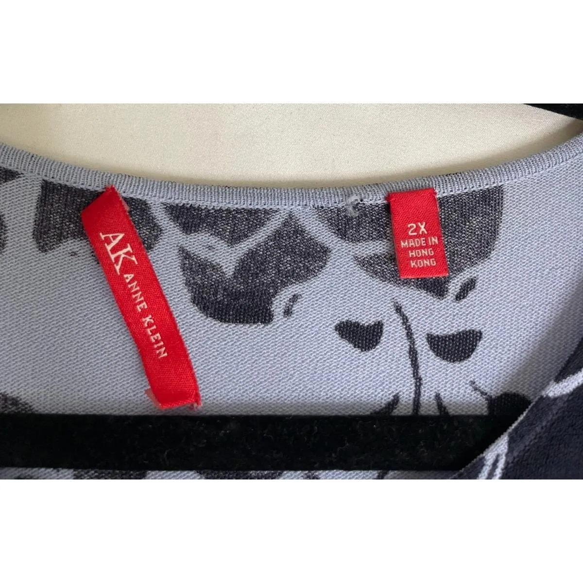 Vintage Anne Klein Womens 2X Blue Floral Button Up Cardigan Sweater Fairy Preppy - Image 3