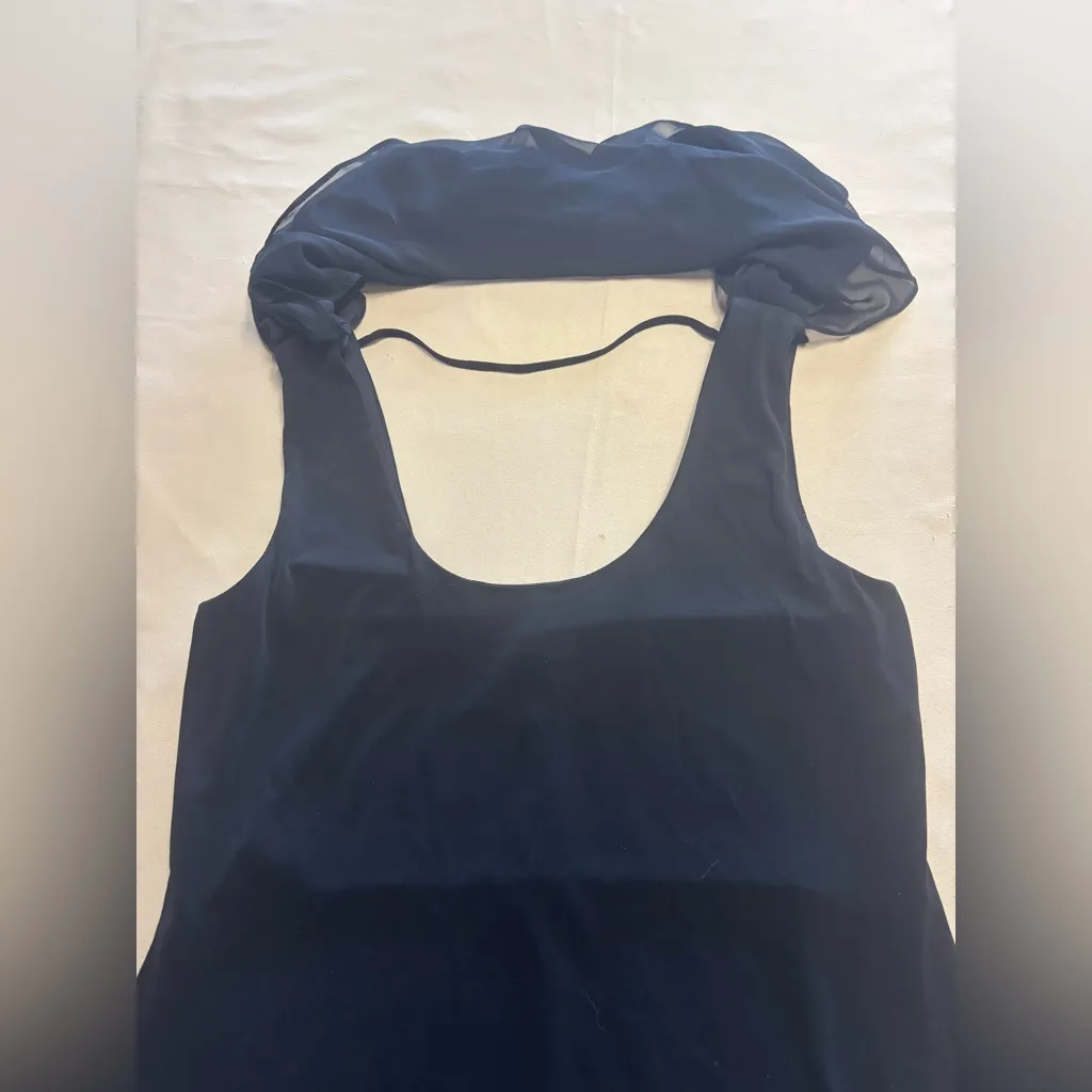 Connected Apparel Cowlneck Sleeveless A-Line Dress Women's Sz 6 Black Pullover - Image 11