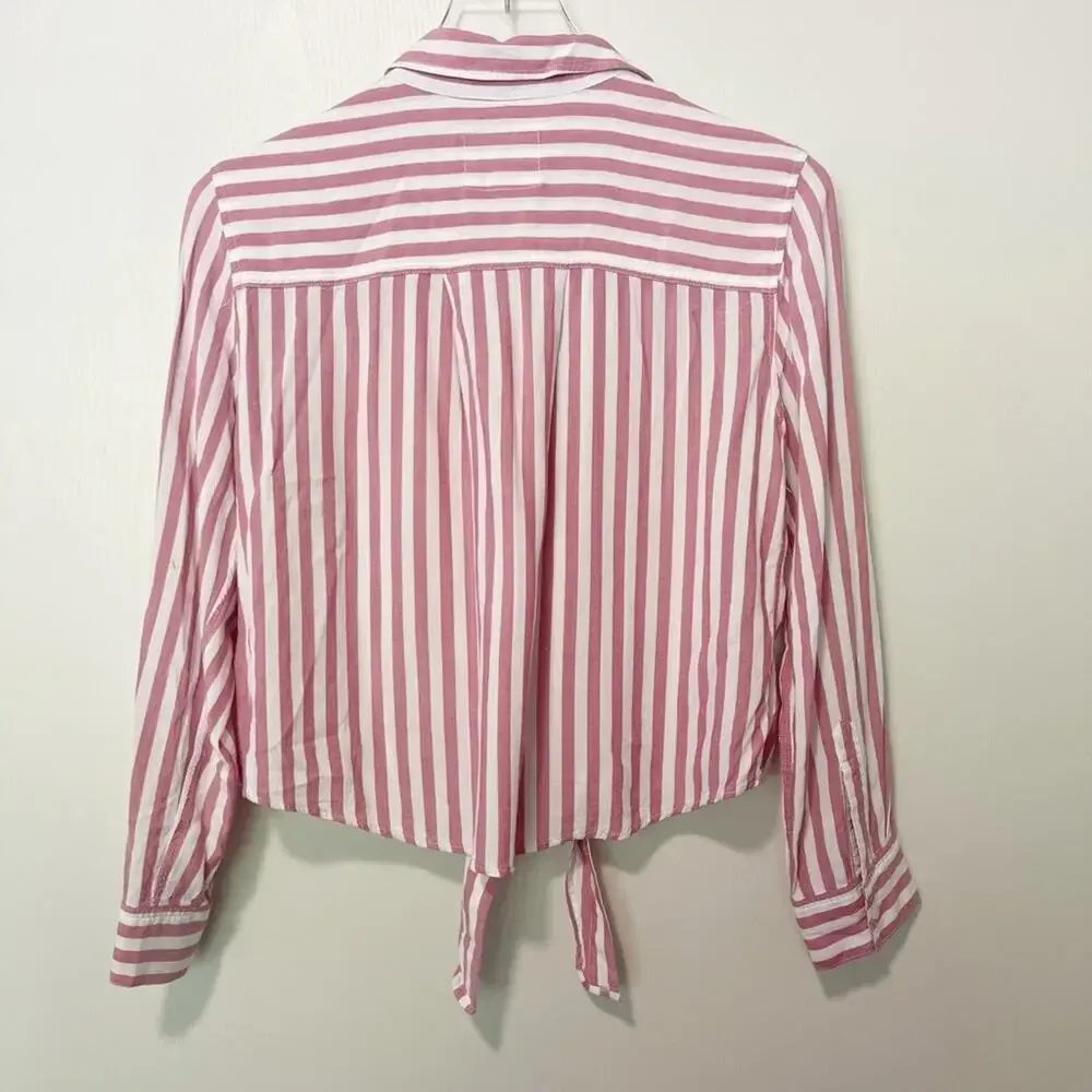 RAILS Val Top in Garnet White Stripe‎ Front Tie - Image 4