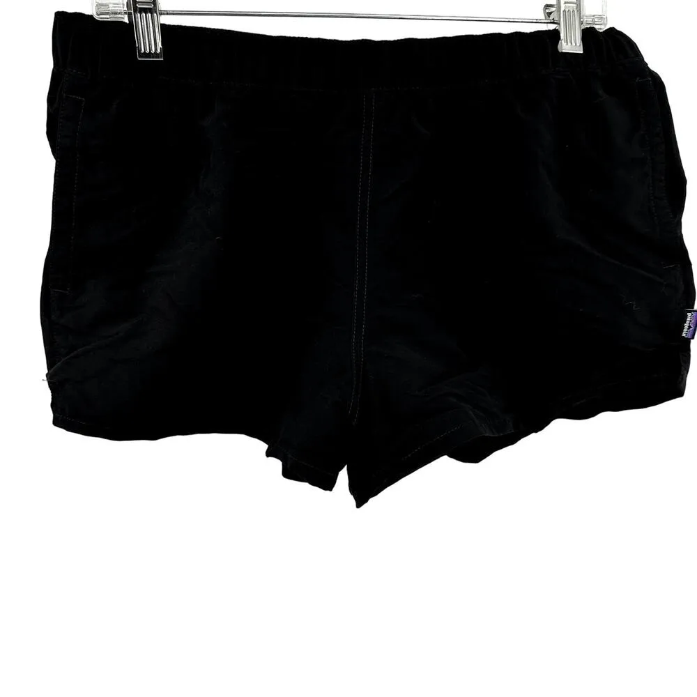 Patagonia Barely Baggies Shorts 2.5" Pull On Mid Rise Stretch Slit Black NWOT L - Image 2