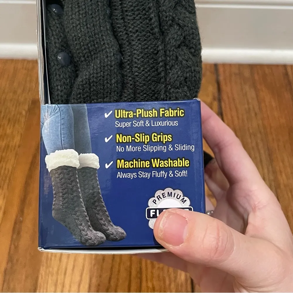 Huggle Slipper Socks Premium Fleece Non - Image 3