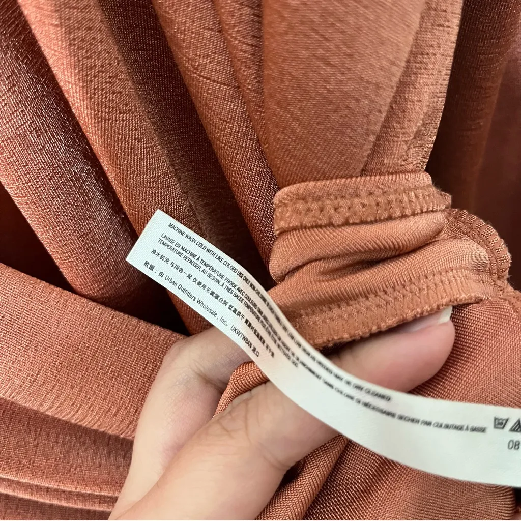 Free People Intimately Turnt Bodysuit Large Ginger Spice Long Sleeve Drape - Image 11