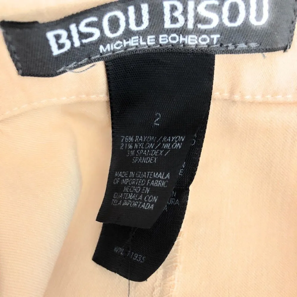 Vintage Bisou Bisou Michele Bohbot‎ Blazer Tan Size 2 - Image 6