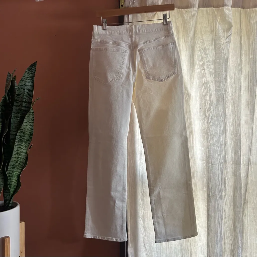 Madewell The Petite '90s‎ Straight Jean High Rise Tile White NWT Size 26P - Image 7