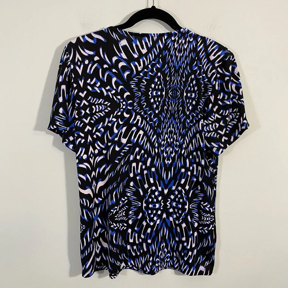 JM Collection Women's Blue Graphics 2 Piece Skirt Set Size M - Image 5