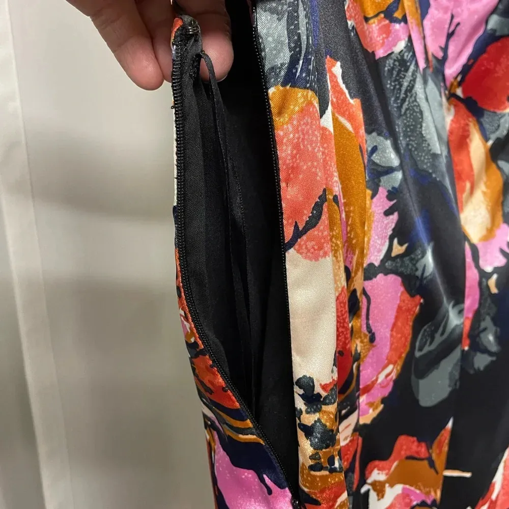 collared sheath dress size 12 red/pink/black/orange - Image 5