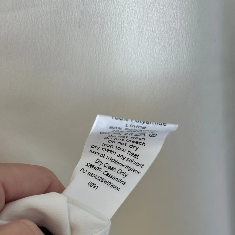 HOUSE OF CB Cassandra White Lace Satin Mini Dress L - Image 11