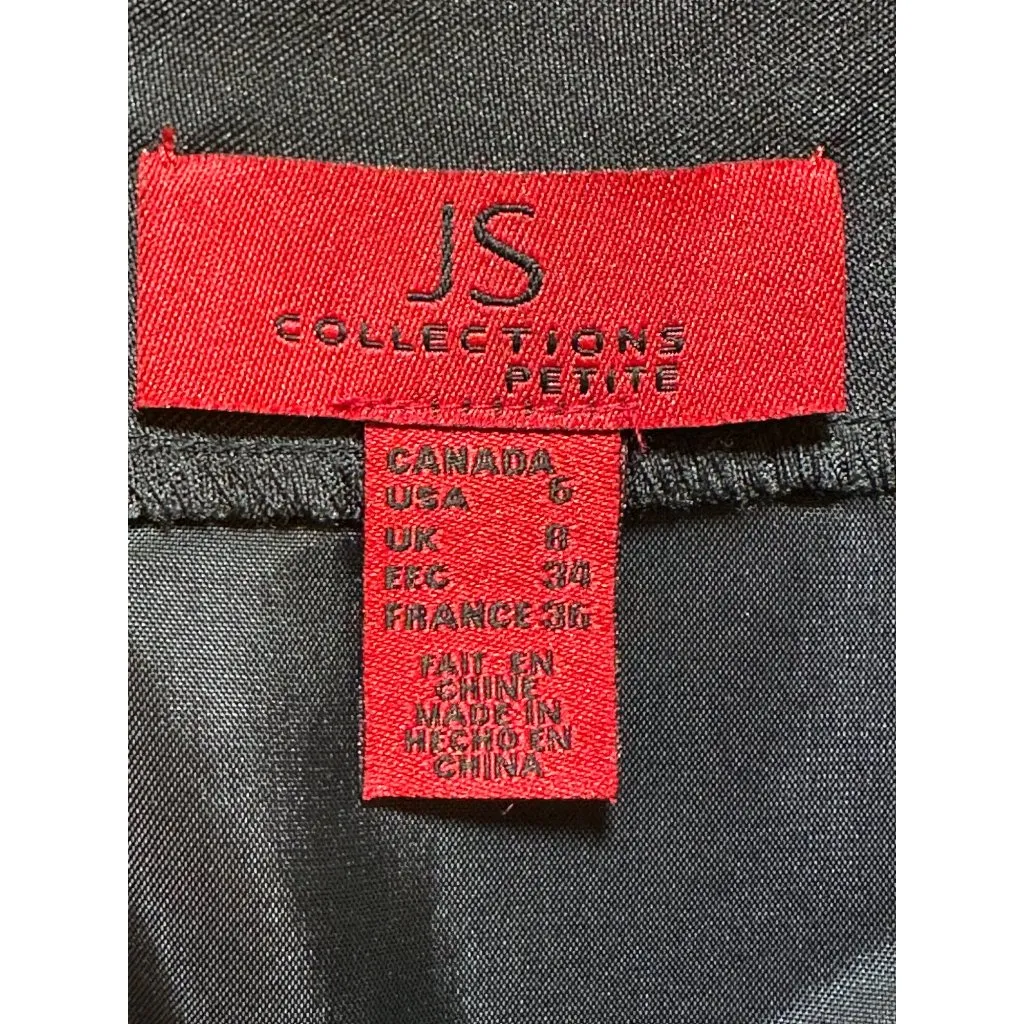 JS Collections Petite Black A-Line Maxi Skirt Size 6 Witchy Goth Halloween READ - Image 3