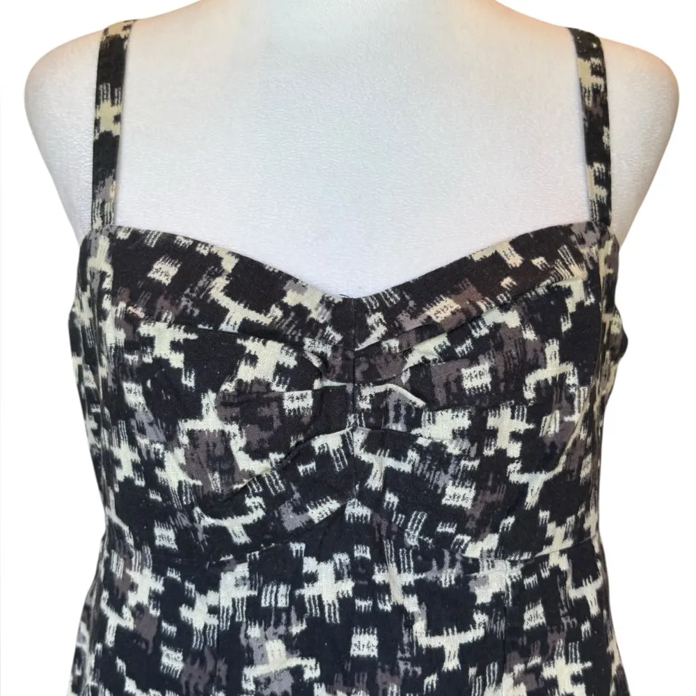 Patagonia Hemp Blend Odalisque Tank Top Black Beige Back Zipper Womens Size 8 - Image 3