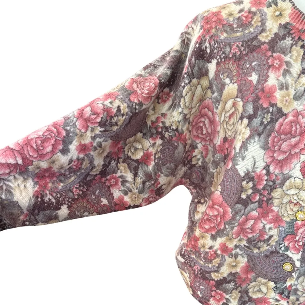 mustard vintage Boxy blazer with Peter Pan Collar XL 45%wool,35% Angora 20%nylon Pink - Image 3