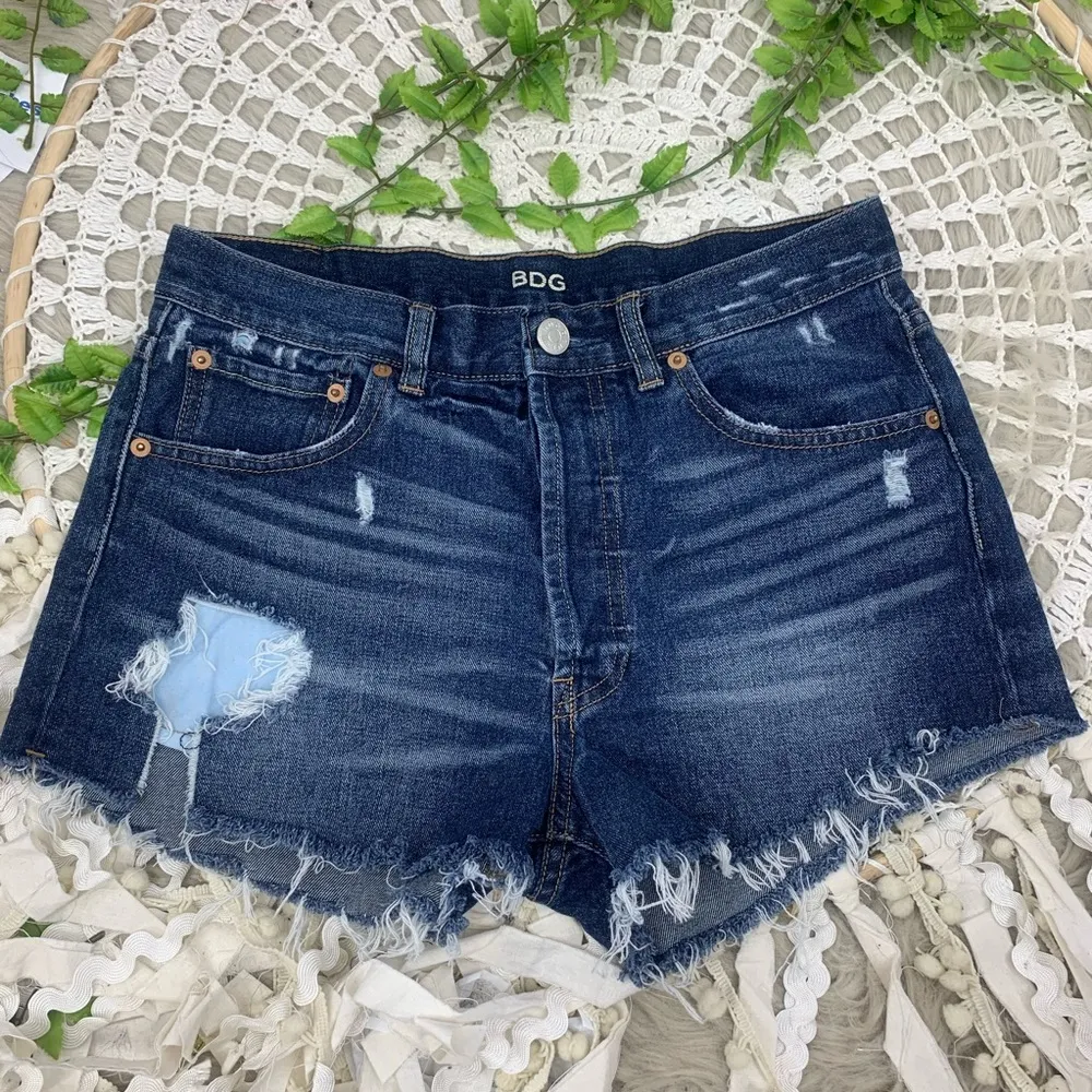 Urban Outfitters BDG Button Fly Distressed Shorts - Image 2