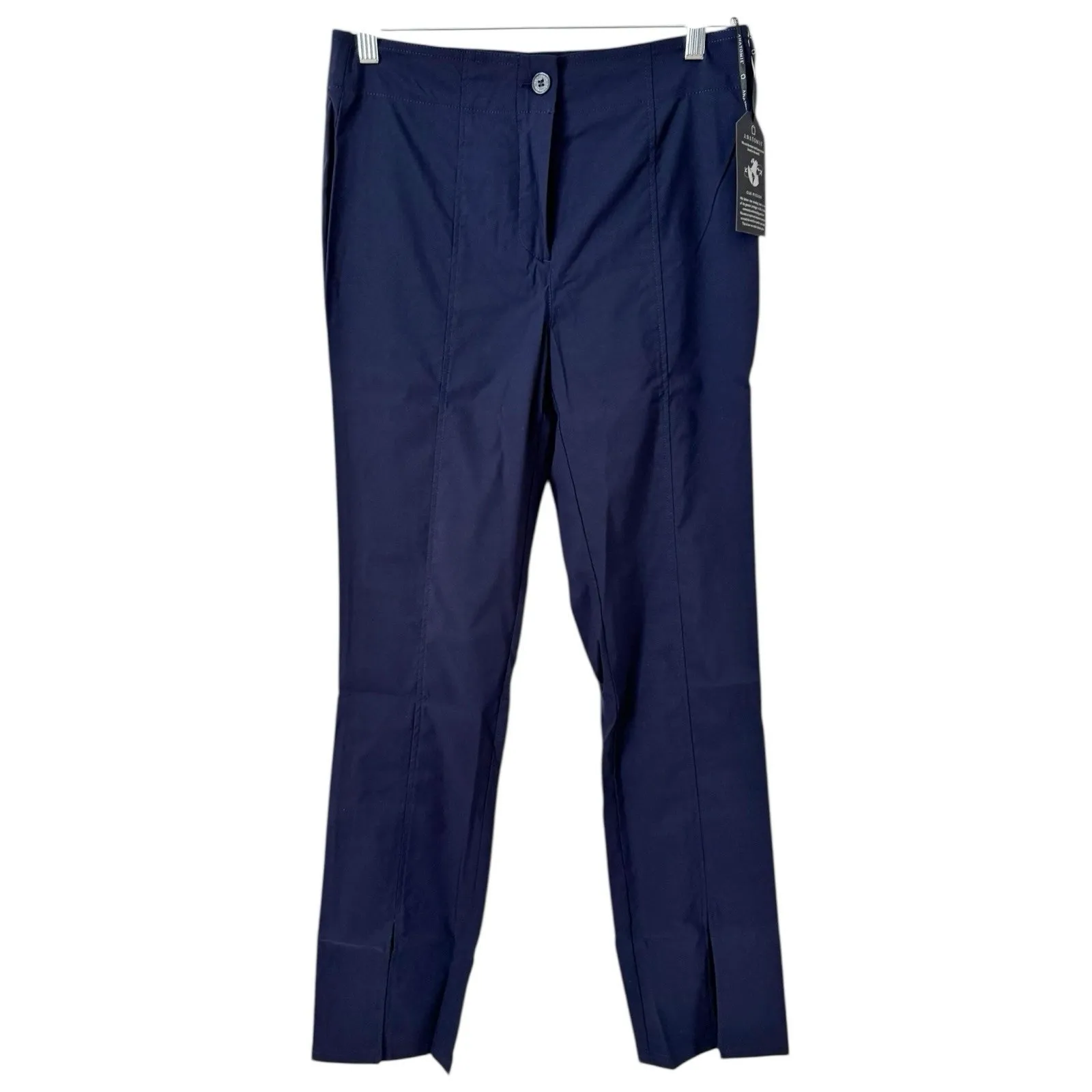 NWT Anatomie Dominica Navy Slit Ankle High Rise Travel Pants Small Blue - Image 4