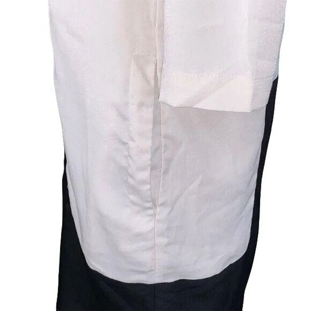 H&M Womens Sheath Dress Silky Lightweight Colorblock with Pockets Size 4 - Image 3