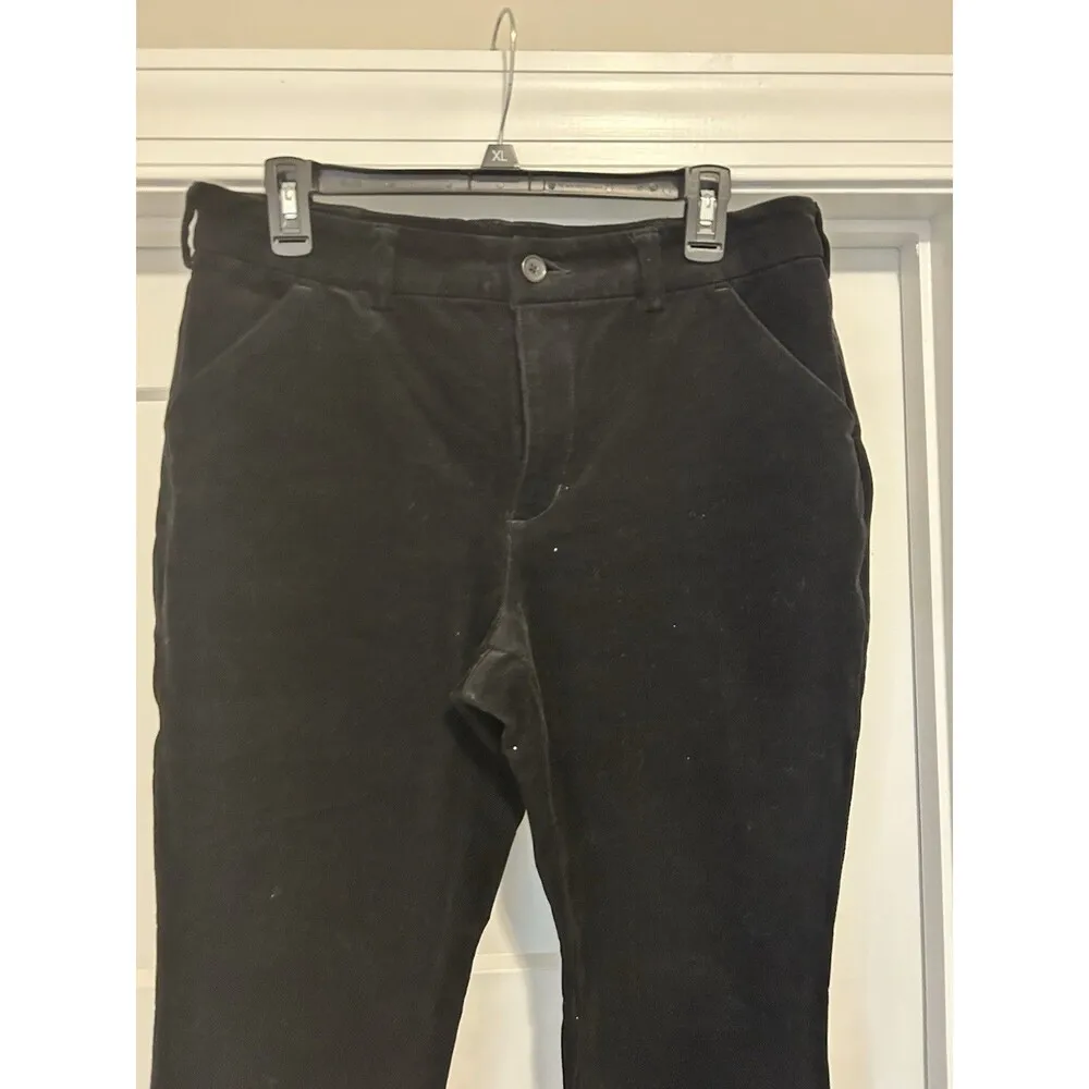 Duluth Trading Co Corduroy High Rise Skinny Ankle Pant Womens 14 Black - Image 2