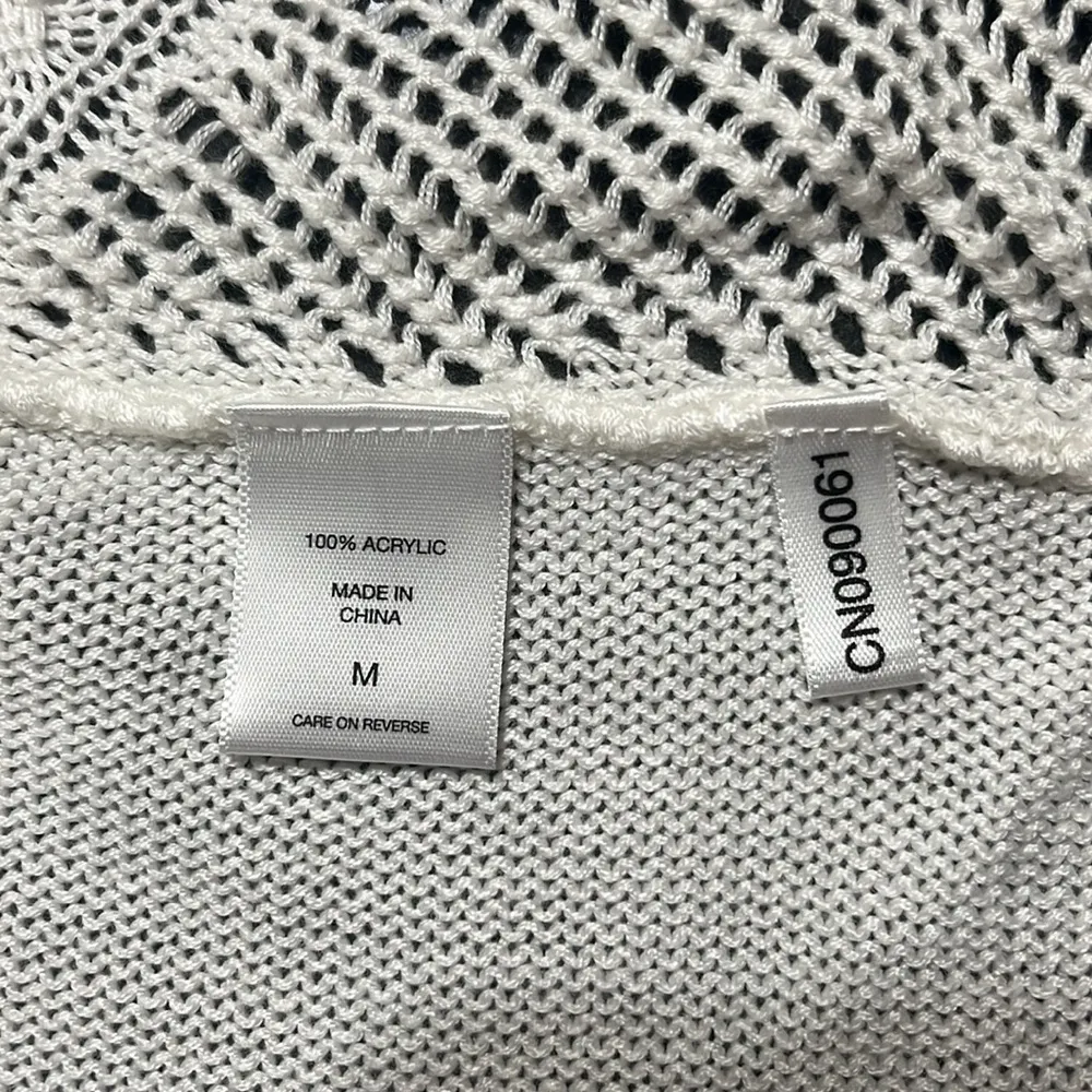 New York & Co Cardigan Sz M Open Front Fringe Detail Fall Sweater Special Event - Image 9