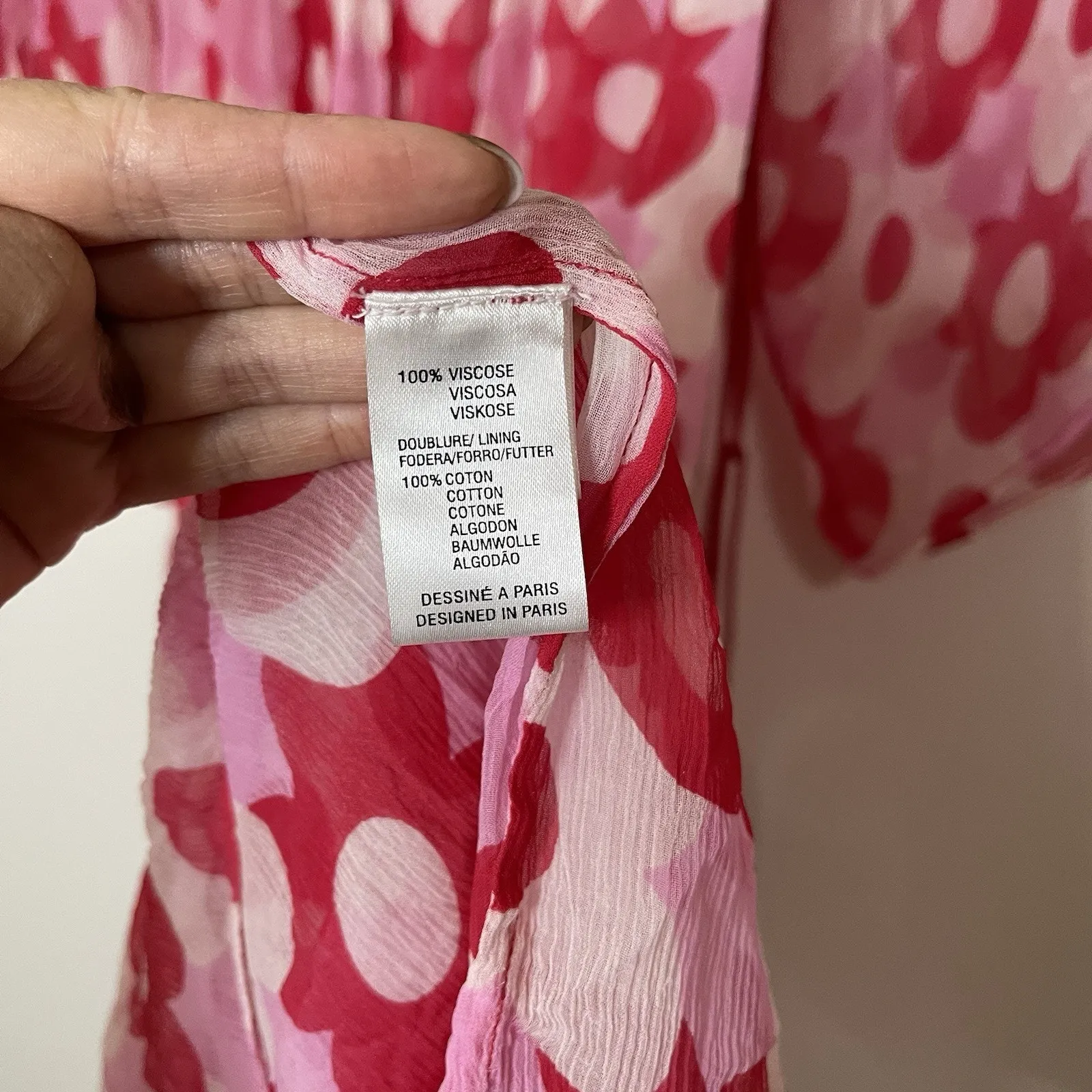 Antik Batik preppy sheer hippie floral fluid bounce dress with tassels Small Pink - Image 7