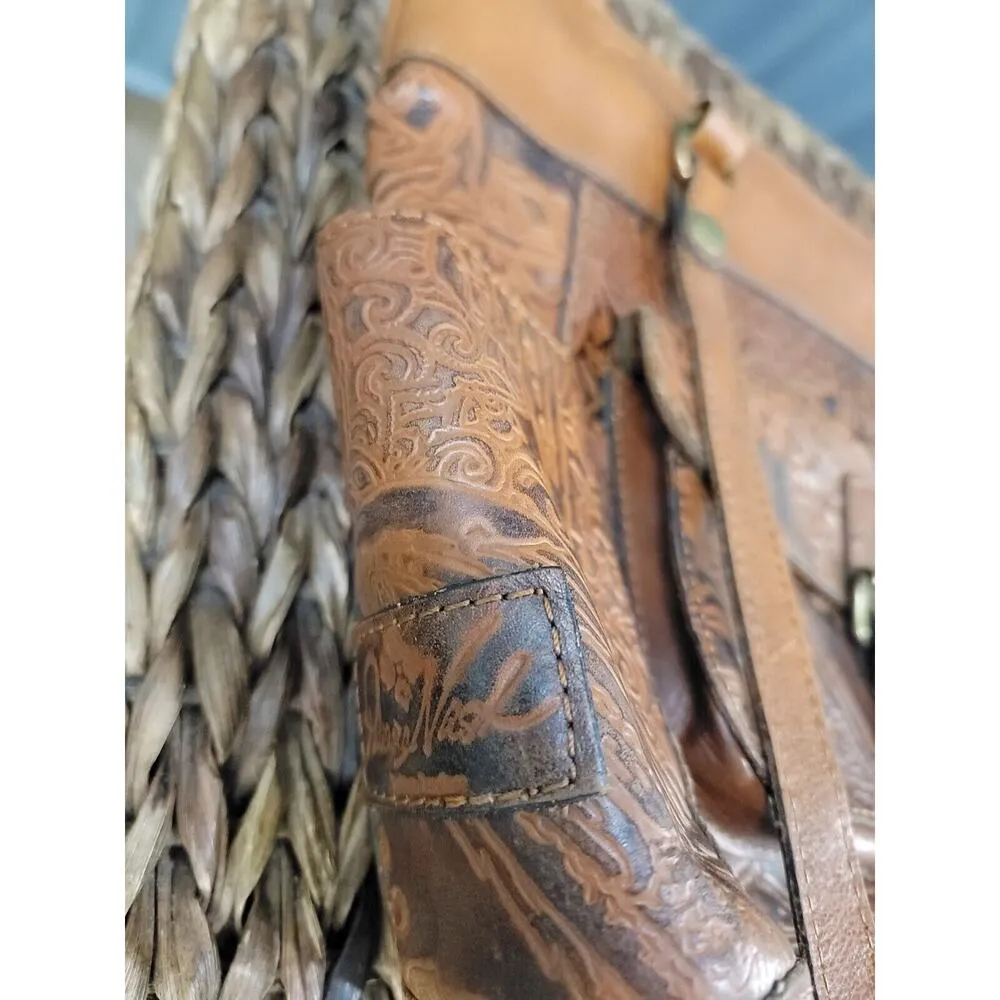 Patricia Nash Zamora Tooled Leather Western Purse Satchel Tassel Shoulder Purse - Image 6