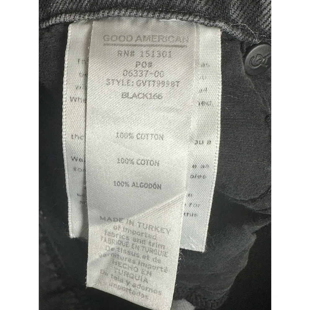 Good American  Jeans Womens Sz 6/28 Good Vintage Two Tone Gray Straight High Rise - Image 9