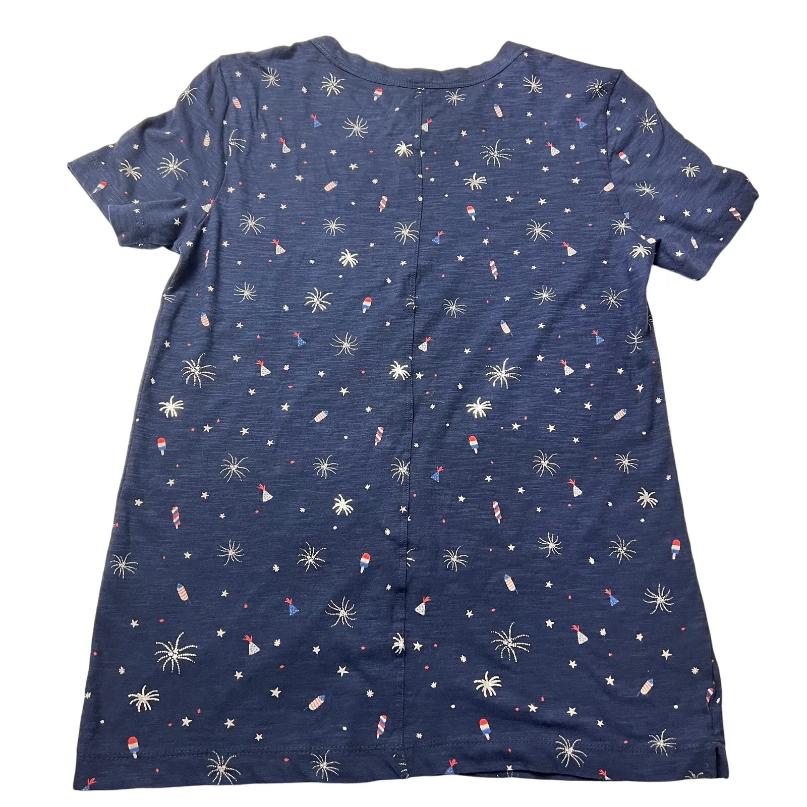 LOFT Women's Short Sleeve Crewneck Fireworks Tee Sz XS - Image 9