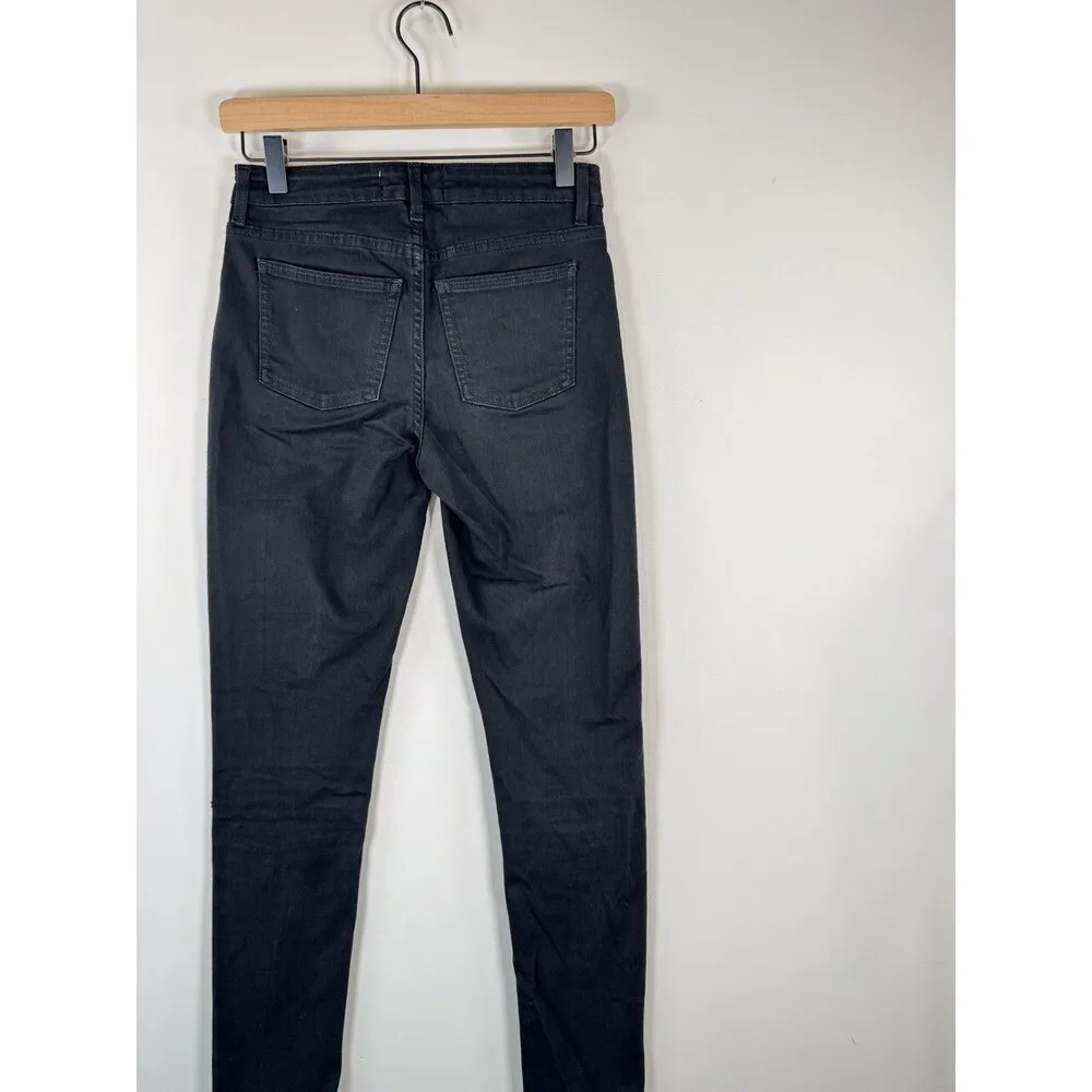 Acne Studios Women Jeans Black Denim Skin 5 Classic Skinny Mid Rise Dark Wash 27 - Image 10