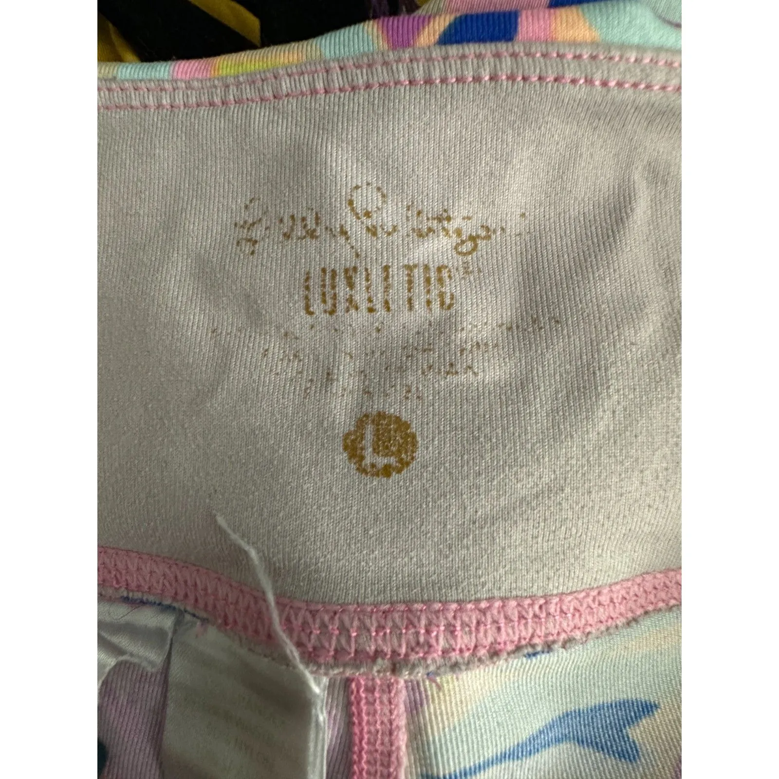 Lilly Pulitzer Luxletic UPF 50+ Weekender Cropped MuPlantain Leggings Large - Image 6