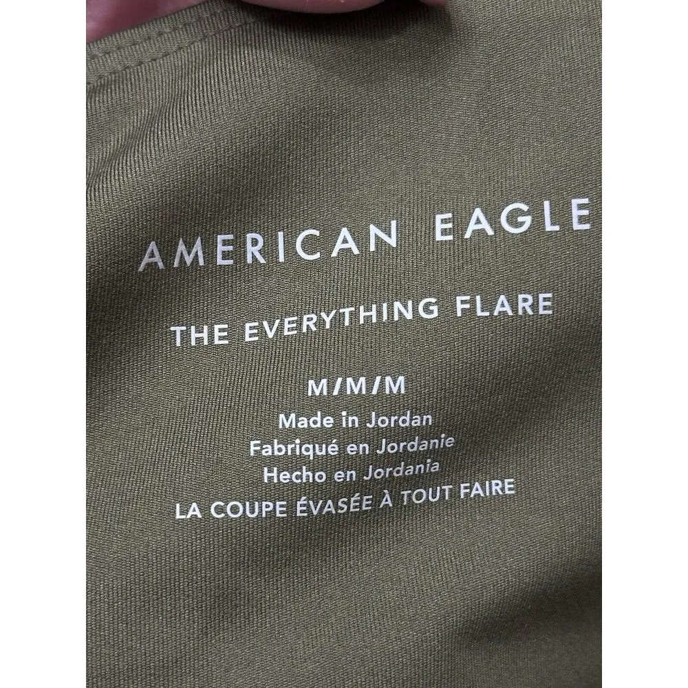 American Eagle  The Everything High-Waisted Green Flare Legging‎ Medium NWT - Image 8