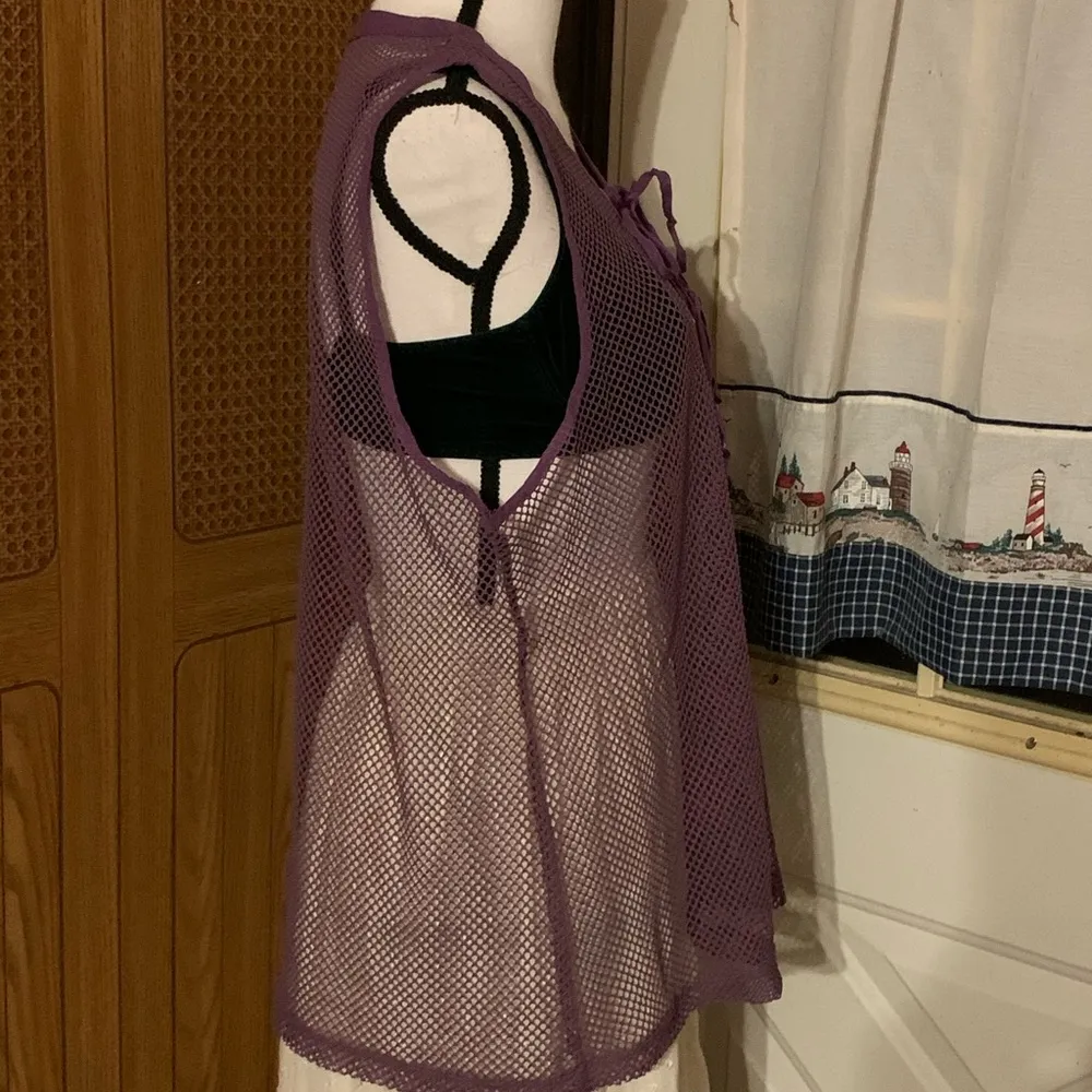 Forever 21 Plus Purple Fishnet Tank Top - Image 5