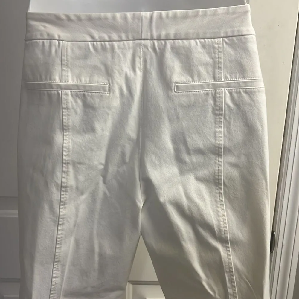 NYDJ Cream Ankle Pants with Front and Back Pleating - Image 9